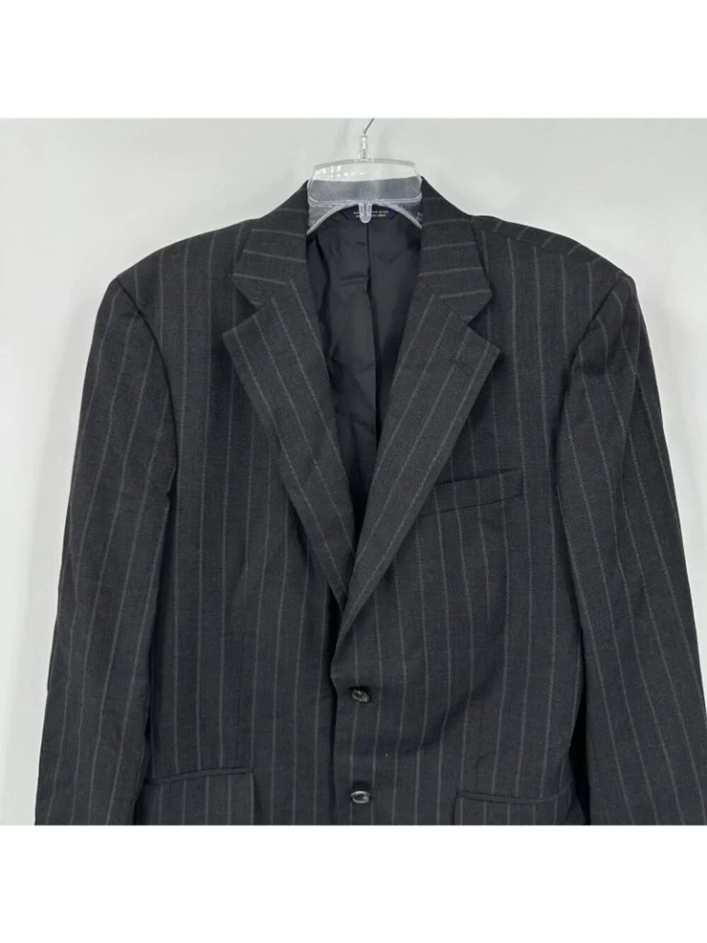 BROOSK BROTHERS GOLDEN FLEECE SUIT 40R 33W 28L charcoal pinstripe executive
